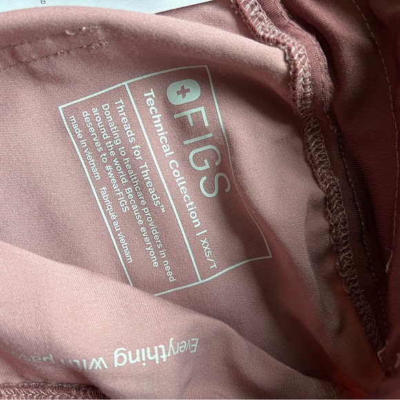 Mineral Mauve Figs Scrub BOTTOM XXS - Picture 4 of 4